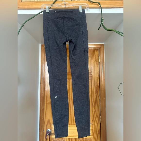 Lululemon Speed Up Tight 28" Size 4 Luxtreme Knit Heathered Black Herringbone - Picture 6 of 16